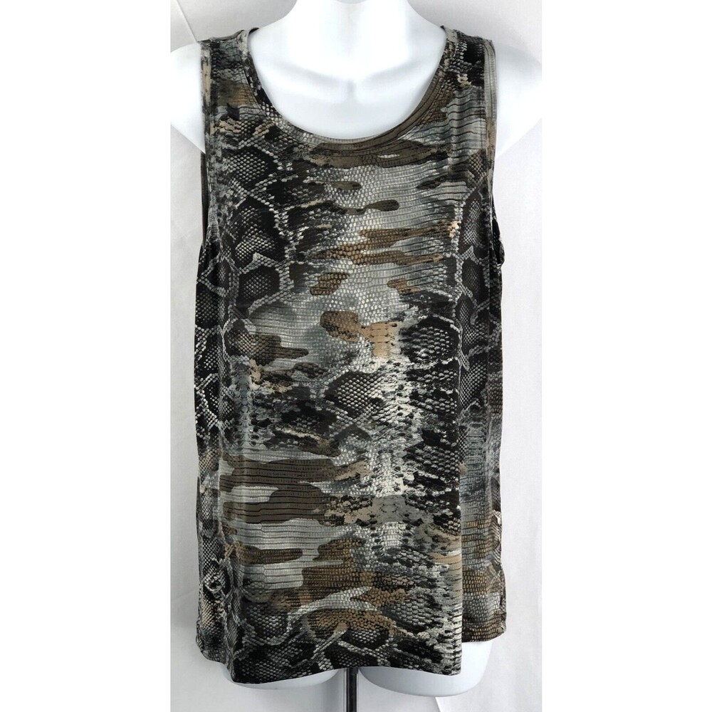 Vintage Cami tank top M gray snake sleeveless scoopneck Gothic Grunge Y2K 90s
